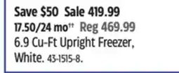 Canadian Tire Master-Chef6.9 Cu-Ft Upright Freezer, White offer