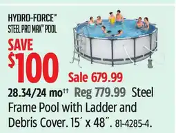 Canadian Tire Frame Pool with Ladder and Debris Cover offer