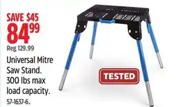 Canadian Tire Mastercraft Universal Mitre Saw Stand. 300 lbs max load capacity offer