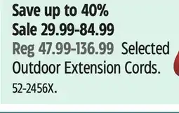 Canadian Tire NOMA Selected Outdoor Extension Cords offer