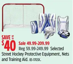 Canadian Tire Elite Hockey Selected Street Hockey Protective Equipment, Nets and Training Aid offer