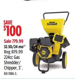 Canadian Tire Champion 224cc Gas Shredder/ Chipper offer
