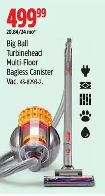 Canadian Tire dyson Turbinehead Multi-Floor Bagless Canister Vac offer