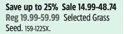 Canadian Tire Scotts Selected Grass Seed offer