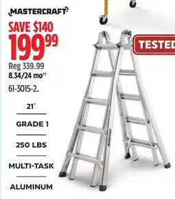 Canadian Tire Mastercraft Aluminum Multi-Task Ladder offer