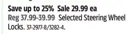 Canadian Tire Certified Selected Steering Wheel Locks offer