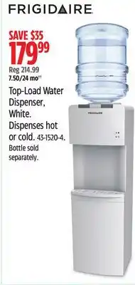 Canadian Tire Top-Load Water Dispenser, White. Dispenses hot or cold offer