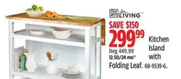 Canadian Tire Kitchen Island with Folding Leaf offer