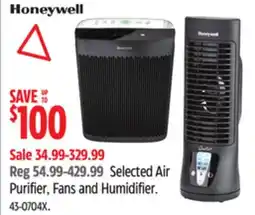 Canadian Tire Selected Air Purifier, Fans and Humidifier offer
