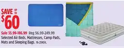 Canadian Tire Coleman Selected Air Beds, Mattresses, Camp Pads, Mats and Sleeping Bags offer
