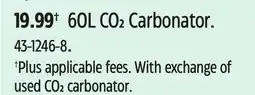 Canadian Tire Sodastream 60L CO2 Carbonator offer