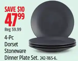 Canadian Tire Paderno Dorset Stoneware Dinner Plate Set offer