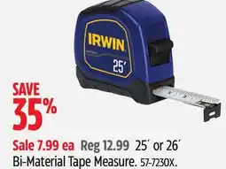 Canadian Tire IRWIN Bi-Material Tape Measure offer