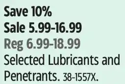 Canadian Tire WD-40 Selected Lubricants and Penetrants offer
