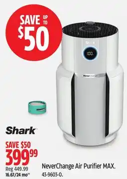 Canadian Tire NeverChange Air Purifier MAX Shark offer