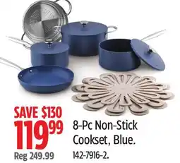 Canadian Tire Vida 8-Pc Non-Stick Cookset, Blue offer