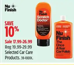 Canadian Tire N-finish- Selected Car Care Products offer