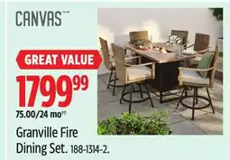 Canadian Tire CANVAS Granville Fire Dining Set offer