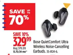 Canadian Tire Bose QuietComfort Ultra Wireless Noise-Cancelling Earbuds offer