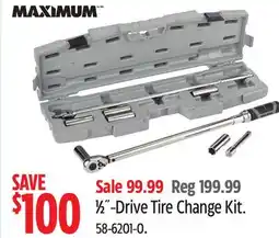 Canadian Tire Maximum ˝-Drive Tire Change Kit offer