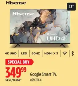 Canadian Tire Hisense Google Smart TV offer