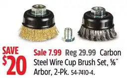Canadian Tire Maximum Carbon Steel Wire Cup Brush Set offer