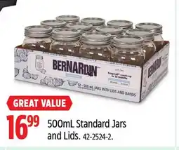 Canadian Tire Bernardin 500mL Standard Jars and Lids offer