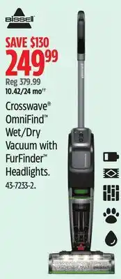 Canadian Tire Crosswave OmniFind Wet/Dry Vacuum with FurFinder Headlights offer