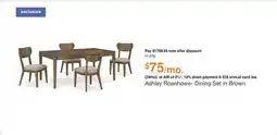 Ashley Furniture Ashley Roanhowe- Dining Set in Brown offer