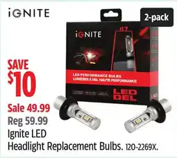 Canadian Tire Ignite Ignite LED Headlight Replacement Bulbs offer