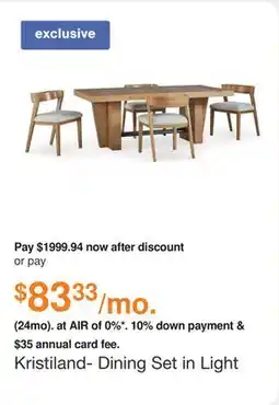 Ashley Furniture Kristiland- Dining Set in Light Brown by Ashley offer