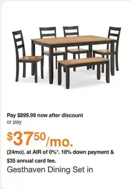 Ashley Furniture Gesthaven Dining Set in Natural/Brown by Ashley offer