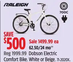 Canadian Tire Raleigh Dobson Electric Comfort Bike offer