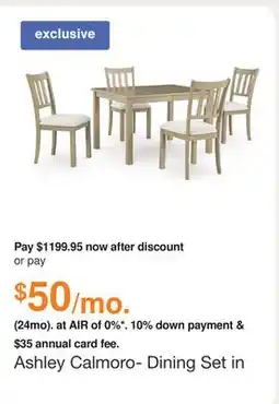 Ashley Furniture Ashley Calmoro- Dining Set in Gray offer