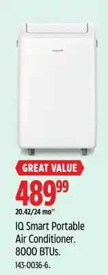 Canadian Tire NOMA IQ Smart Portable Air Conditioner. 8000 BTUs offer
