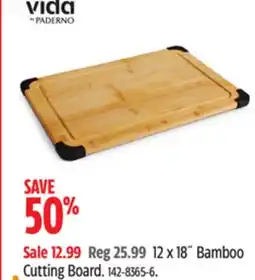 Canadian Tire Vida By Paderno Bamboo Cutting Board offer