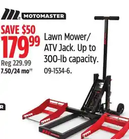 Canadian Tire Motomaster Lawn Mower/ ATV Jack Up to 300-lb capacity offer