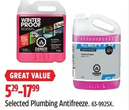 Canadian Tire Selected Plumbing Antifreeze offer