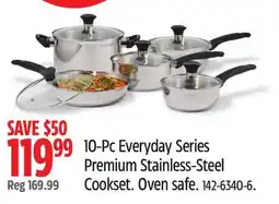 Canadian Tire Vida by Paderno 10-Pc Everyday Series Premium Stainless-Steel Cookset. Oven safe offer