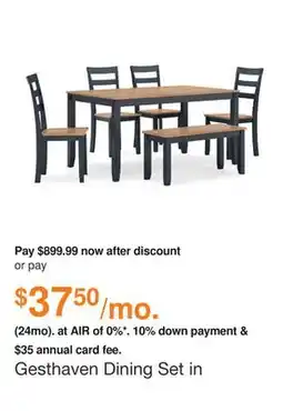 Ashley Furniture Gesthaven Dining Set in Natural/Blue by Ashley offer