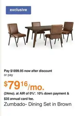 Ashley Furniture Zumbado- Dining Set in Brown by Ashley offer