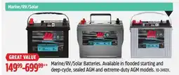 Canadian Tire MotoMaster Marine/RV/Solar Batteries offer