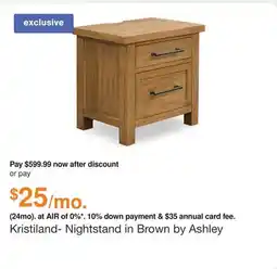 Ashley Furniture Kristiland- Nightstand in Brown by Ashley offer