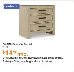 Ashley Furniture Ashley Calmoro- Nightstand in Grey offer