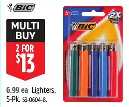 Canadian Tire BIC Lighters, 5-Pk offer