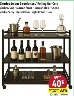 Sushi Shop Rolling Bar Cart offer