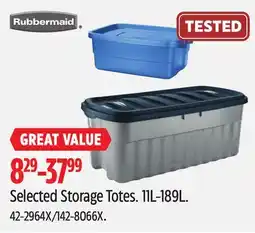 Canadian Tire Selected Storage Totes offer
