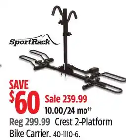 Canadian Tire SportRack Crest 2-Platform Bike Carrier offer