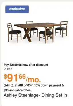 Ashley Furniture Ashley Steenlage- Dining Set in Brown offer