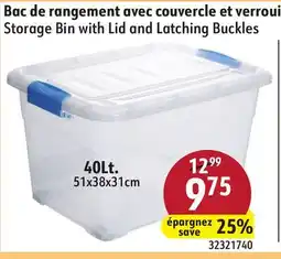 Sushi Shop Storage Bin with Lid and Latching Buckles offer